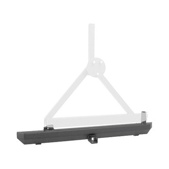 Rugged Ridge® - Rock Crawler Full Width Black Rear OE Style Bumper with Hitch and Carrier Mount