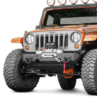 Rugged Ridge® - XHD Stubby Black Front Winch Modular Bumper