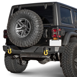 Rugged Ridge® - Full Width Black Powder Coated Rear HD Bumper