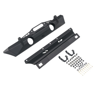 Rugged Ridge® - XOR Stubby Black Powder Coated Front Winch HD Bumper