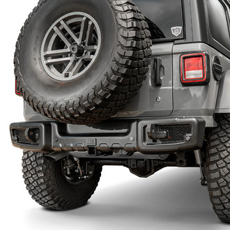 Rugged Ridge® - Spartacus Full Width Black Rear HD Bumper