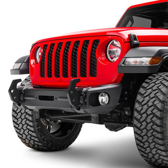 Rugged Ridge® - Arcus Stubby Textured Black Front Winch HD Bumper