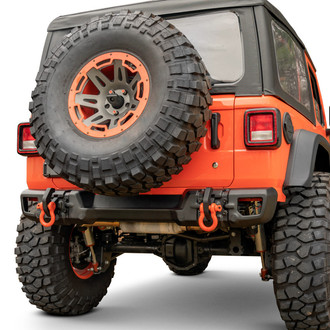 Rugged Ridge® - Arcus Stubby Black Powder Coated Rear HD Bumper
