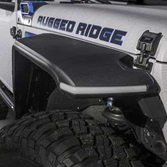 Rugged Ridge® - Max Terrain Black Front and Rear Fender Flares Kit