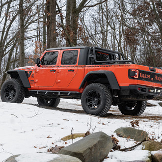 Rugged Ridge® - Max Terrain Black Front and Rear Fender Flares Kit