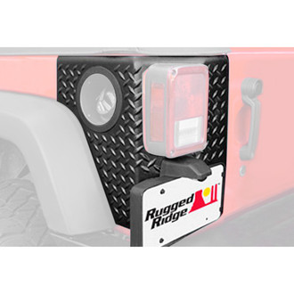 Rugged Ridge® - Body Armor Black Diamond Rear Corner Guards