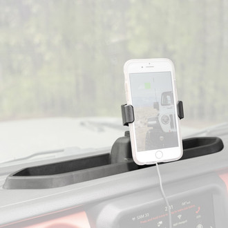 Rugged Ridge® - Black Dash Multi-Mount with Charging Phone Holder