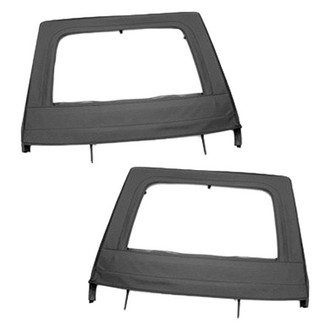 Rugged Ridge® - Black Diamond Rear Upper Soft Door Kit
