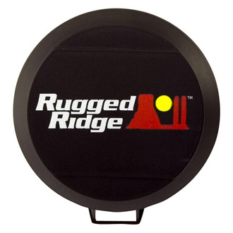 Rugged Ridge® - Round Black Plastic Light Cover with Logo