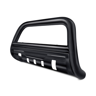 Rugged Ridge® - 3.5" Black Bull Bar with Skid Plate