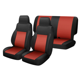 Rugged Ridge® - Neoprene 1st & 2nd Row Black & Red Seat Covers