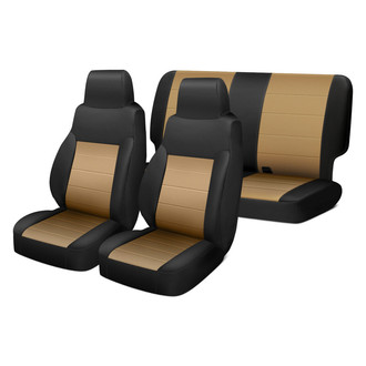 Rugged Ridge® - Neoprene 1st & 2nd Row Black & Tan Seat Covers