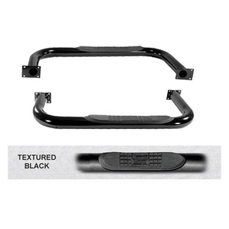 Rugged Ridge® - 3" Black Round Side Steps