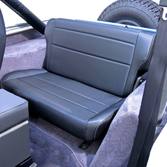 Rugged Ridge® - Replacement Fold & Tumble Rear Seat, Black