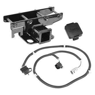 Rugged Ridge® - Class 1 Trailer Hitch Kit with Jeep Hitch Cover
