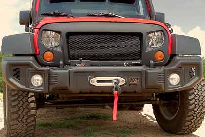 Rugged Ridge® - Spartacus Full Width Black Front Winch HD Bumper Installation