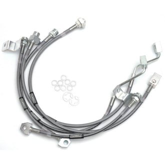 Russell® - Braided Stainless Steel Front and Rear Brake Hose Kit
