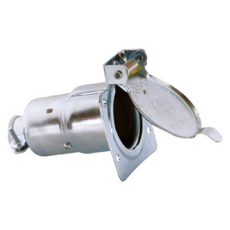 RV Designer® P703 - Chrome Plated 7-Way Trailer Connector Socket