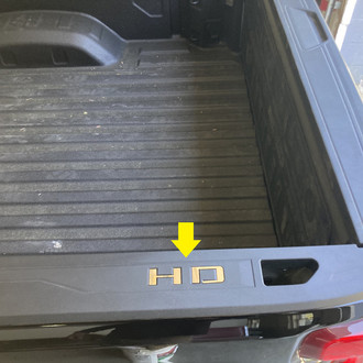 SAA® - "HD" Letters Polished Bed Rail Emblems