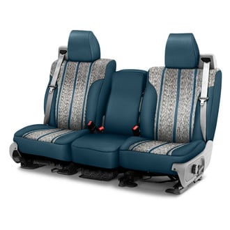 Saddleman® - Saddle Blanket 1st Row Blue Custom Seat Covers