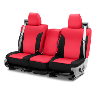 Saddleman® - Neoprene 2nd Row Red with Black Custom Seat Covers