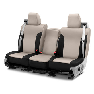 Saddleman® - Neoprene 2nd Row Tan with Black Custom Seat Covers