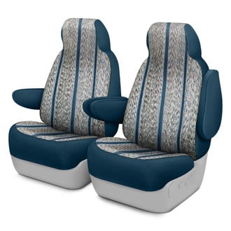 Saddleman® - Saddle Blanket 1st Row Blue Custom Seat Covers