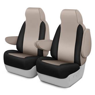 Saddleman® - Neoprene 1st Row Tan with Black Custom Seat Covers