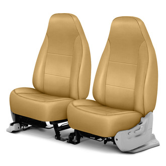 Saddleman® - Leatherette 1st Row Tan Custom Seat Covers
