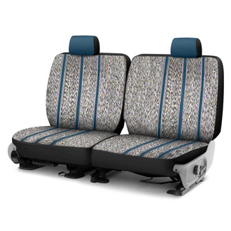 Saddleman® - Saddle Blanket 1st Row Blue Custom Seat Covers