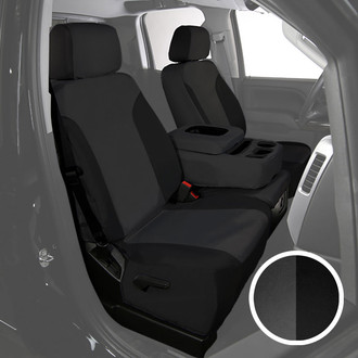 Saddleman® - Ultra Guard Ballistic 1st Row Charcoal with Black Custom Seat Covers