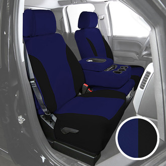 Saddleman® - NeoSupreme 1st Row Blue with Black Custom Seat Covers