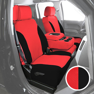 Saddleman® - NeoSupreme 1st Row Red with Black Custom Seat Covers