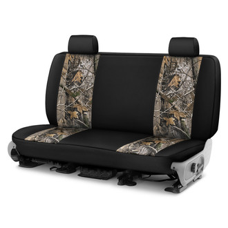 Saddleman® - Realtree™ Camo 3rd Row AP with Black Custom Seat Covers