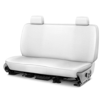Saddleman® - Leatherette 1st or 2nd Row White Custom Seat Covers