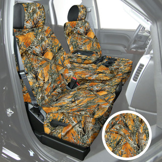 Saddleman® - TrueTimber 1st Row MC2 Blaze Camo Custom Seat Covers