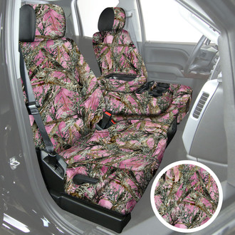 Saddleman® - TrueTimber 1st Row MC2 Pink Camo Custom Seat Covers