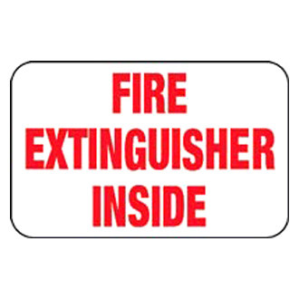 SafeTruck® - "Fire Extinguisher Inside" 4.5" x 6.75" Decal