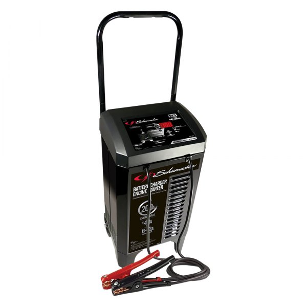 Schumacher® - 6 V/12 V Wheeled Fully Automatic Battery Charger and Engine Starter with Tester