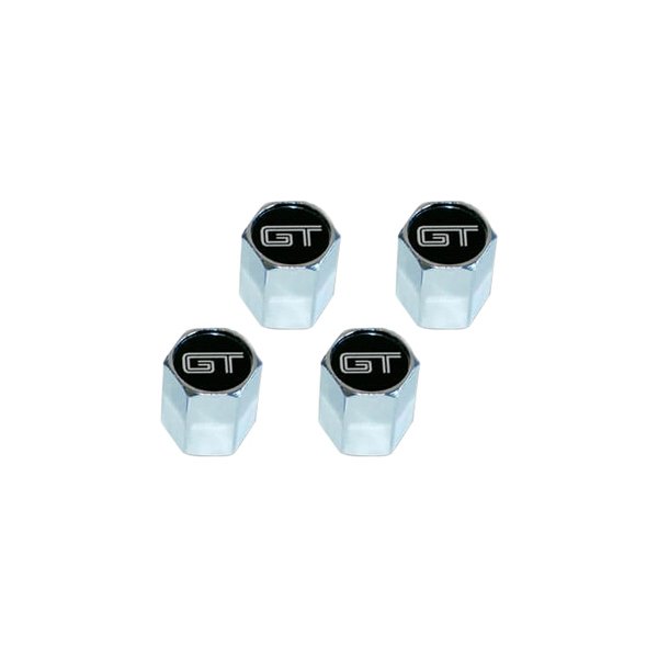 Scott Drake® - Chrome GT logo Valve Caps