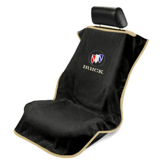 Seat Armour® - Black Towel Seat Cover with Buick Logo
