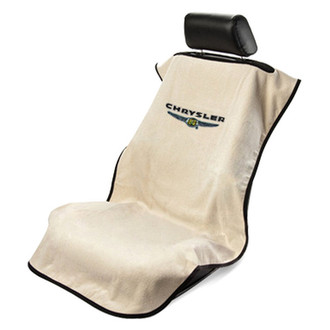 Seat Armour® - Tan Towel Seat Cover with Chrysler Logo