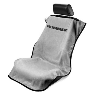 Seat Armour® - Gray Towel Seat Cover with Hummer Logo