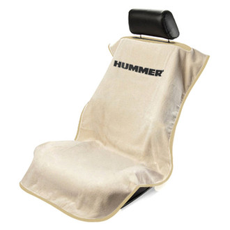 Seat Armour® - Tan Towel Seat Cover with Hummer Logo