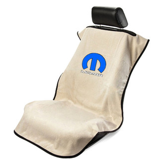 Seat Armour® - Tan Towel Seat Cover with Mopar Logo
