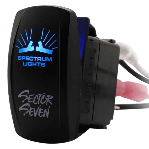  Sector Seven® - Spectrum Lights Rocker Blue LED Switch