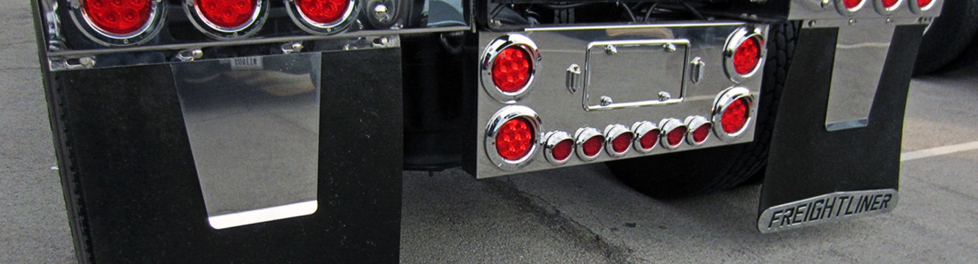 Peterbilt Motors Trucks 24 x 15 Black & Red Peterbilt Front Mud Flaps-Pair