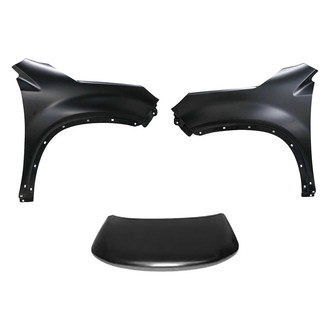 Sherman® BNDL-208004 - 3-Piece (Hood Panel, Front Driver and Passenger Side Fender) (Value Line)