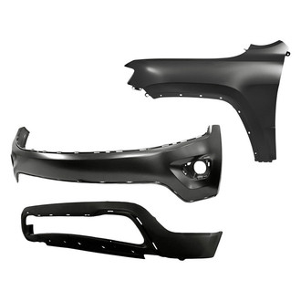 Sherman® - 3-Piece (Front Upper and Lower Bumper Cover, Front Driver Side Fender) (CAPA Certified)