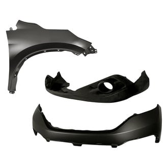 Sherman® - 3-Piece (Front Upper and Lower Bumper Cover, Front Passenger Side Fender) (CAPA Certified)